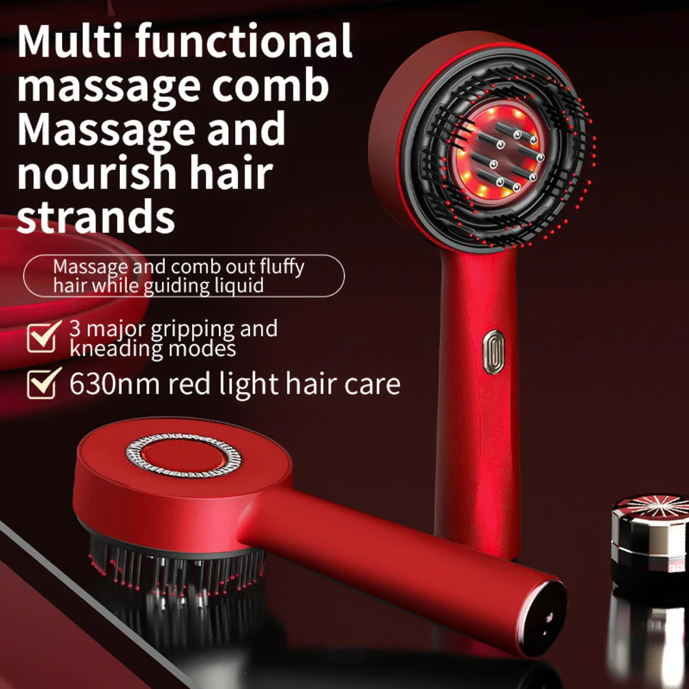 Vibration Hair Growth Comb with Red Light & Scalp Therapy