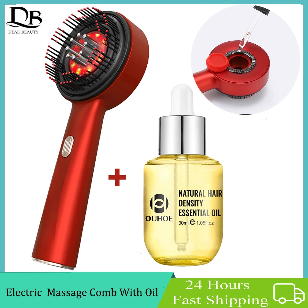 Vibration Hair Growth Comb with Red Light & Scalp Therapy