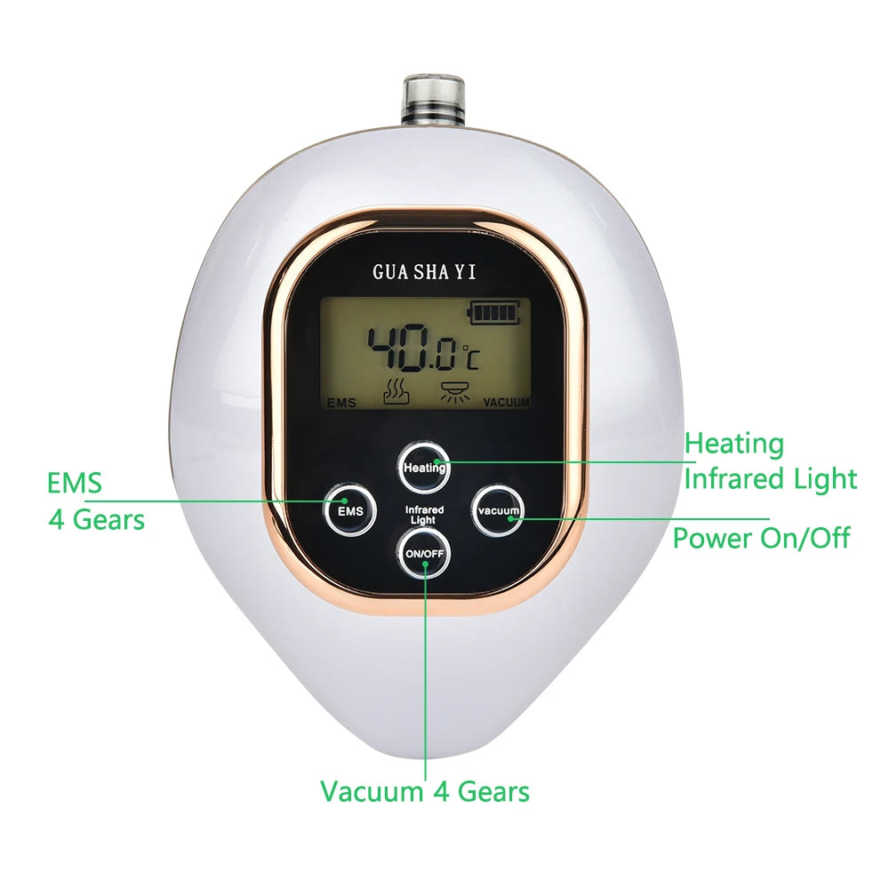 Electric Cupping Massager with EMS & Vacuum Suction