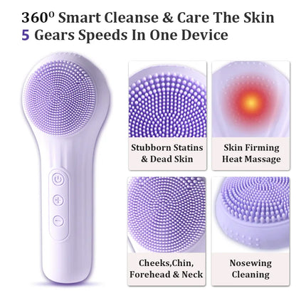 Rechargeable Sonic Facial Cleansing Brush